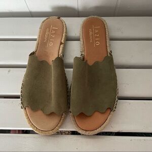 Lazio collezione leather slip on flats 39